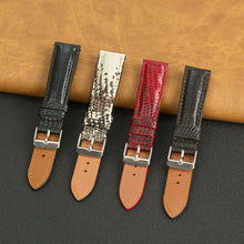 White Lizard Leather Watch Strap