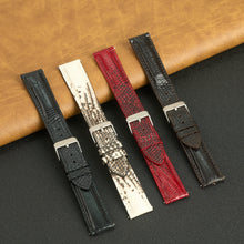 Red Lizard Leather Watch Strap