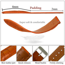 Orange Carrot Alligator Leather Watch Band
