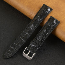 Black Alligator Leather Watch Band | Crocodile Quick Release Replacement Strap | DH-41