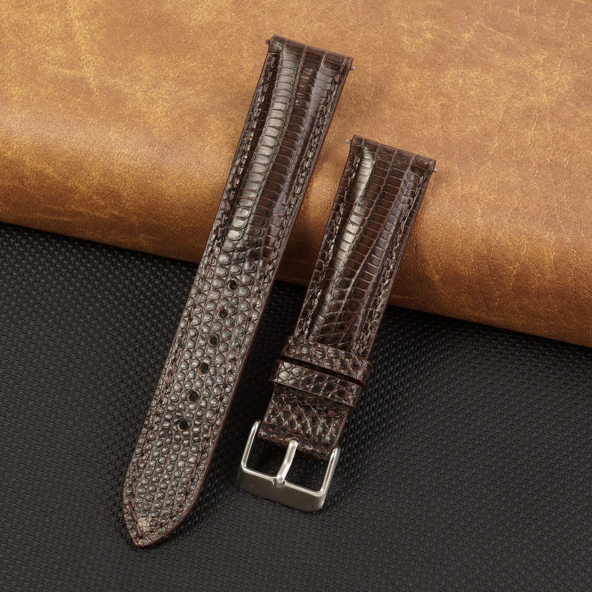 Dark Brown Lizard Leather Watch Strap DH-161