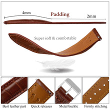 Light Brown Alligator Leather Watch Strap