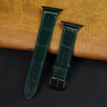 Slim Green Alligator Apple Leather Watch Band