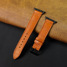 Slim Orange Alligator Apple Leather Watch Band