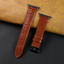 Slim Light Brown Alligator Apple Leather Watch Band