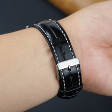 Hand Stitching Black Alligator Watch Strap DH-154