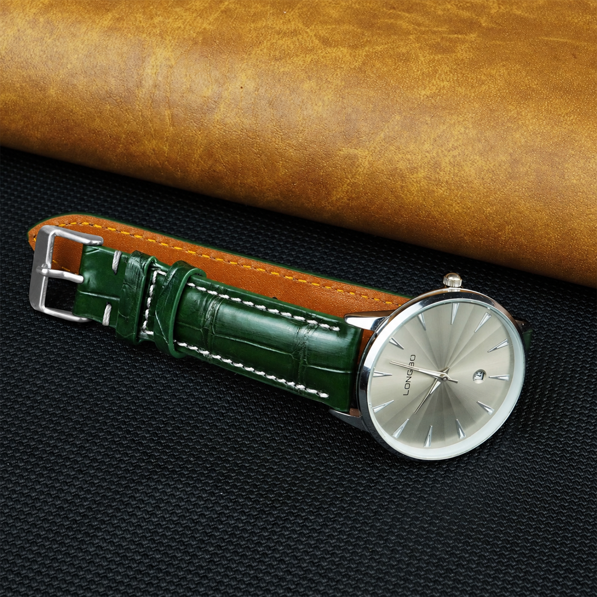 Hand Stitching Green Alligator Watch Strap DH-158