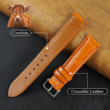 Orange Carrot Alligator Leather Watch Band
