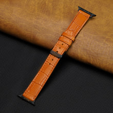 Slim Orange Alligator Apple Leather Watch Band