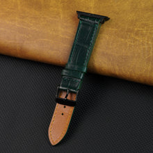 Slim Green Alligator Apple Leather Watch Band