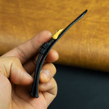 Flat Black Lizard Leather Watch Strap DH-NO-91