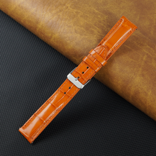 Orange Carrot Alligator Leather Watch Band