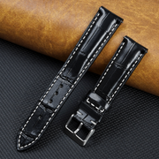 Hand Stitching Black Alligator Watch Strap DH-154
