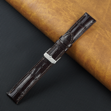 Dark brown Alligator Leather Watch Strap