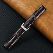 Hand Stitching Dark Brown Alligator Watch Strap DH-155