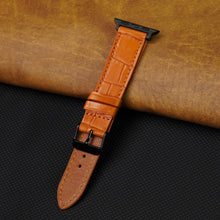 Slim Orange Alligator Apple Leather Watch Band