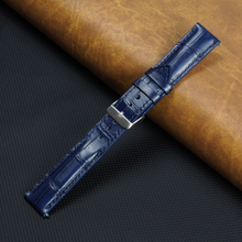 Navy Blue Alligator Leather Watch Strap