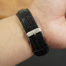 Black Lizard Leather Watch Strap