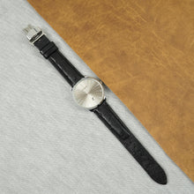 Black Genuine Ostrich Leather Watch Strap with Deployment Clasp