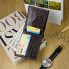 Dark Brown Double Side Alligator Hornback Leather Bifold Wallet For Men RFID Blocking | VINAM-100