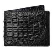 Double Side Alligator Black Leather Bifold Wallet For Men RFID Blocking | VINAM-98