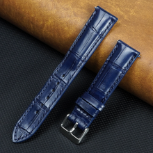 Navy Blue Alligator Leather Watch Strap