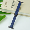 Blue Flat Ostrich Leather Band Compatible Apple Watch Iwatch 44mm Screen Protector Case Black Adapter Replacement Strap For Smartwatch Series 4 5 6 SE Leather Handmade AW-184B-W-44MM