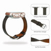 Dark Brown Flat Ostrich Leather Band Compatible Apple Watch Iwatch 38mm Screen Protector Case Silver Adapter Replacement Strap For Smartwatch Series 1 2 3 Leather Handmade AW-183S-W-38MM