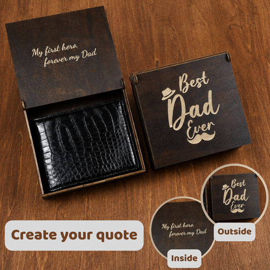 Personalized Alligator Leather Wallet – Custom Engraved Gift