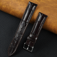 Dark brown Alligator Leather Watch Strap