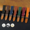 Black Slim Alligator Leather Watch Band For Men Quick Release Thin Crocodile Premium Flat Leather Watch Strap Replacement Bespoke