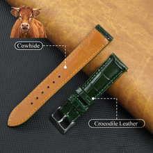 Green Alligator Leather Watch Band For Men
