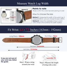 Black Flat Full Grain Leather Watch Strap with Deployment Clasp  Description: