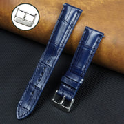 Hand Stitching Navy Blue Alligator Leather Watch Strap | DH-156