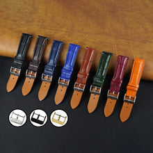 Black Alligator Leather Watch Strap