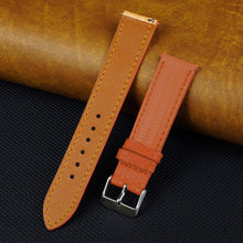Orange Lizard Leather Watch Strap Quick Release