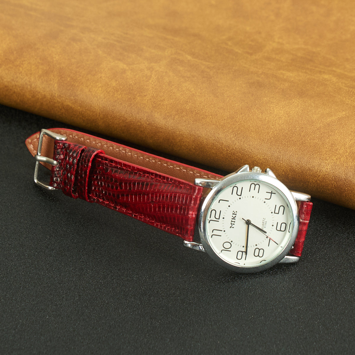 Red Lizard Leather Watch Strap