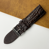Dark Brown Unique Texture Alligator Leather Watch Band For Men