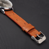 Slim Light Brown Ostrich Leather Watch Band