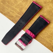 Pink Unique Texture Alligator Watch Band For Men 