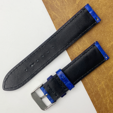 Blue Unique Texture Alligator Watch Band For Men 