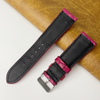 Pink Purple White Stitching Alligator Leather Watch Band For Men