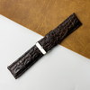 Dark Brown Unique Texture Alligator Leather Watch Band For Men