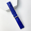 blue alligator leather watch strap for men