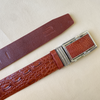 Light Brown Alligator HornBack  Leather Belt For Men