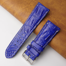 26mm Blue Unique Pattern Alligator Leather Watch Band For Men DH-159F