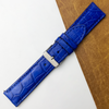 22mm Blue Unique Pattern Alligator Leather Watch Band For Men DH-50X
