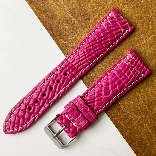 Pink Unique Texture Alligator Watch Band