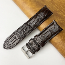 Dark Brown Unique Alligator Leather Watch Band For Men