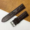 Dark Brown Unique Texture Alligator Leather Watch Band For Men